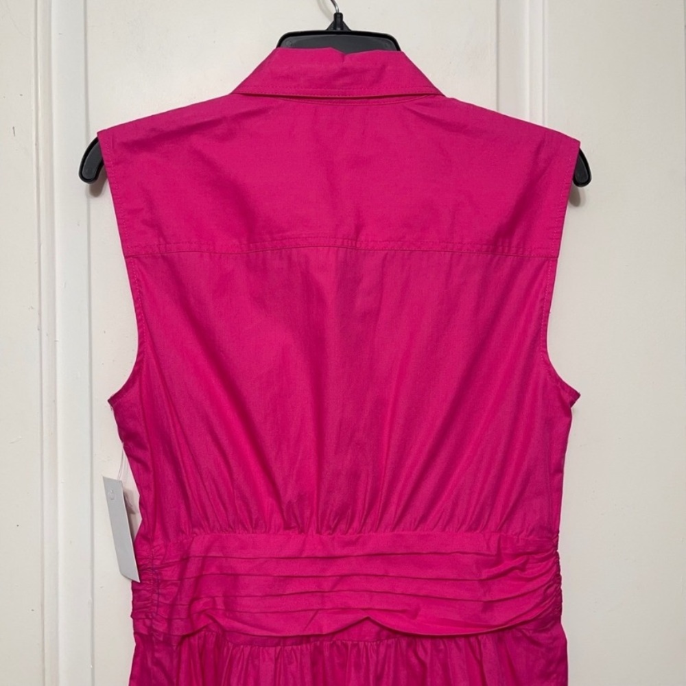 New Derek Lam 10 Crosby Cora Sleeveless Cotton Shirtdress Pink size 6 - Picture 7 of 12